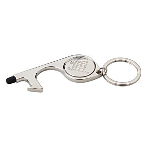 Additional Image 2 - a silver bottle opener with a black cap