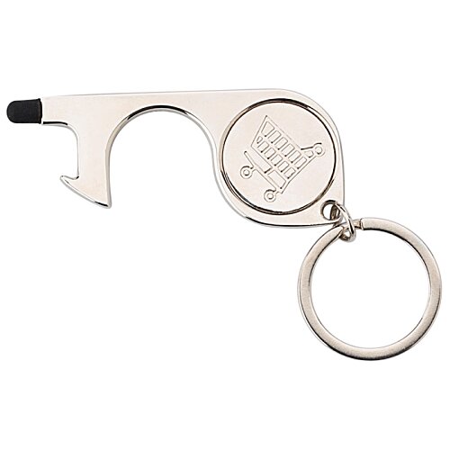 Additional Image 1 - a white bottle opener with a ring