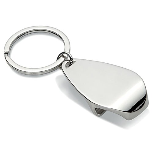 Additional Image 1 - a silver key chain with a ring