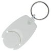View Image 3 of 8 of Pop Coin Trolley Recycled Keyring - White