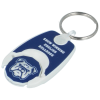 View Image 4 of 8 of Pop Coin Trolley Recycled Keyring - White