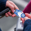 View Image 6 of 8 of Pop Coin Trolley Recycled Keyring - White