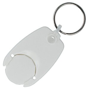 Additional Image 2 - a white key chain with a ring