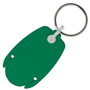 Additional Image 1 - a green key chain with a ring
