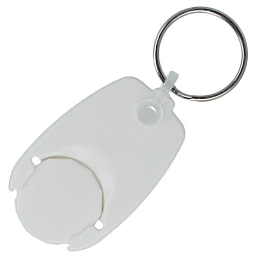 Additional Image 3 - a white key chain with a ring
