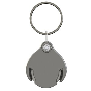 Additional Image 2 - a grey key chain with a ring