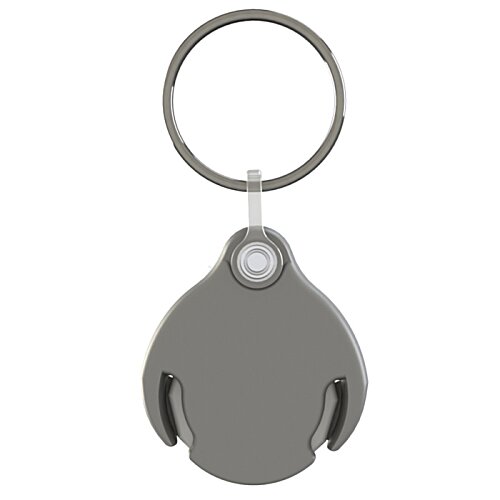 Additional Image 2 - a grey key chain with a ring