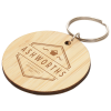 View Image 2 of 3 of Round Bamboo Keyring