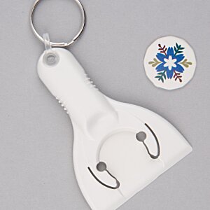 Additional Image 11 - a white plastic object with a silver ring and a blue star