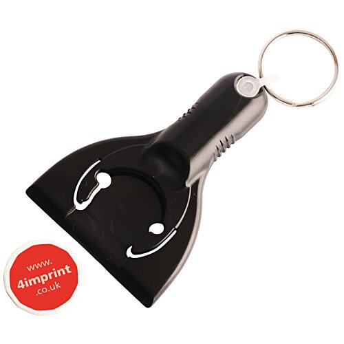 Additional Image 8 - a black keychain with a smiley face on it
