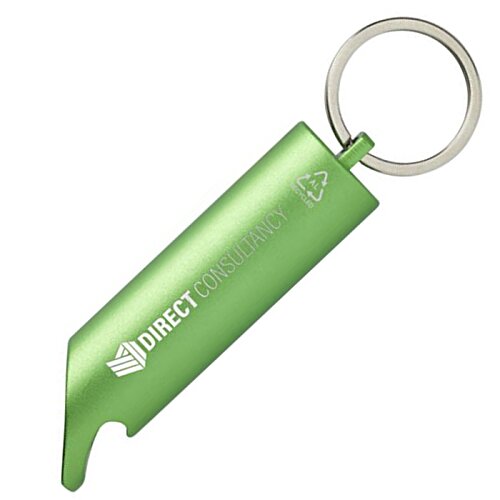 Additional Image 5 - a green key chain with a ring