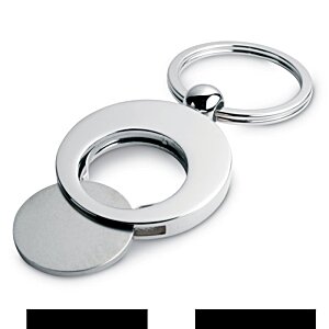 Additional Image 1 - a silver key chain with a round ring