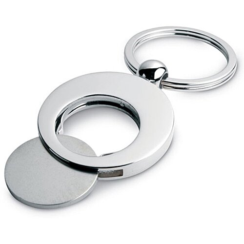 Additional Image 1 - a silver key chain with a round ring