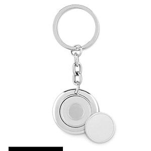 Additional Image 1 - a white key chain with a black text