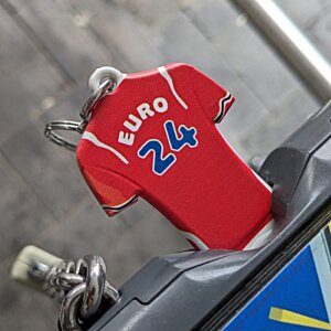 Additional Image 12 - a red shirt with blue numbers