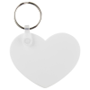 a white heart shaped key chain