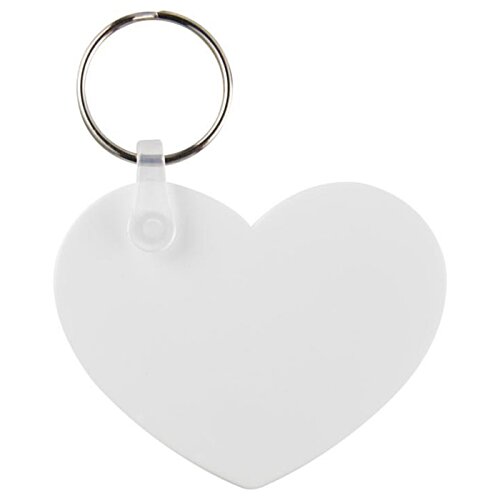 Additional Image 1 - a white heart shaped key chain