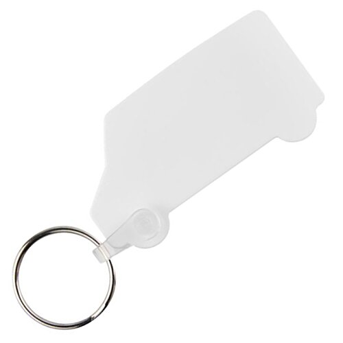 Additional Image 1 - a white key chain with a silver ring