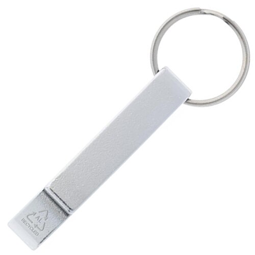 Additional Image 2 - a white key chain with a ring