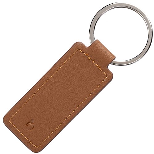 Additional Image 2 - a brown key chain with a ring