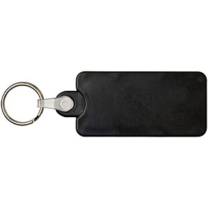 Additional Image 3 - a black rectangular keychain with a ring