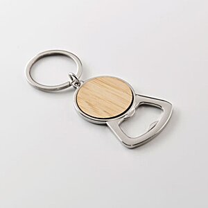 Additional Image 4 - a bottle opener with a wooden circle