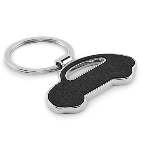 Additional Image 2 - a key chain with a black and silver design