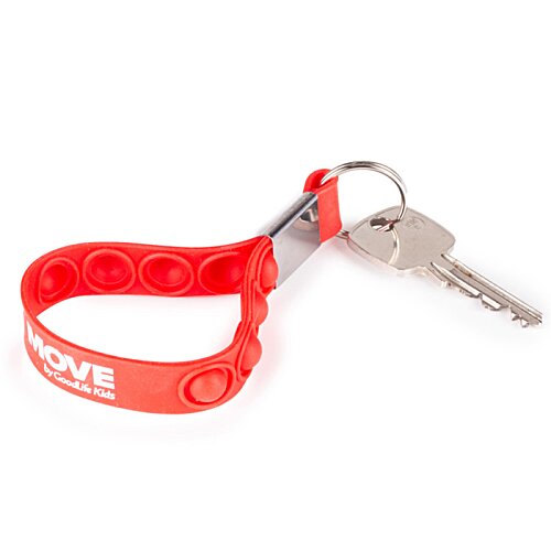 Additional Image 2 - a key chain with a red strap