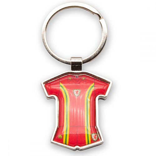 Additional Image 1 - a red key chain with a yellow stripe