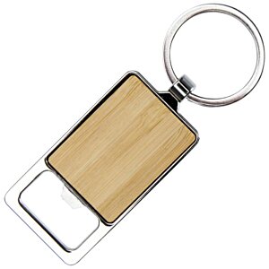 Additional Image 2 - a key chain with a wooden square