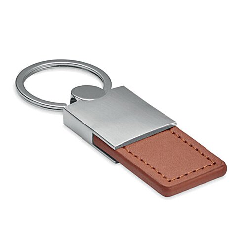 Additional Image 3 - a key chain with a leather strap