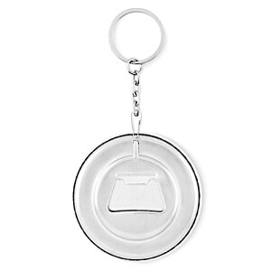 Additional Image 2 - a white keychain with a key ring