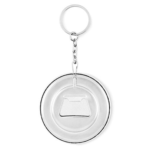 Additional Image 2 - a white keychain with a key ring