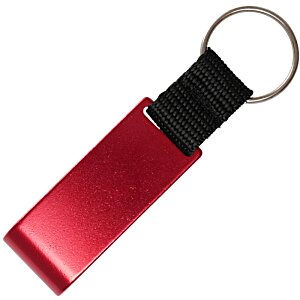 Additional Image 4 - a red key chain with a black strap