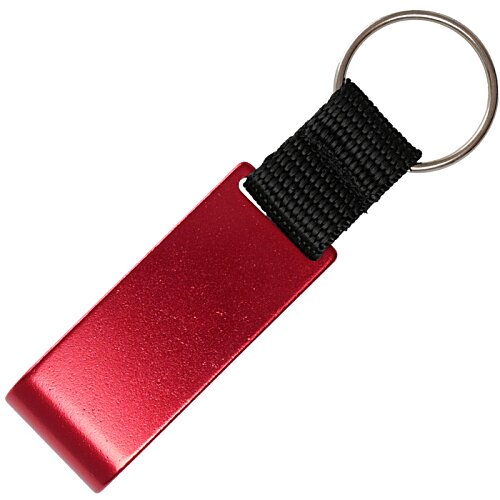 Additional Image 3 - a red key chain with a black strap