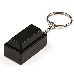 Additional Image 2 - a black key chain with a ring