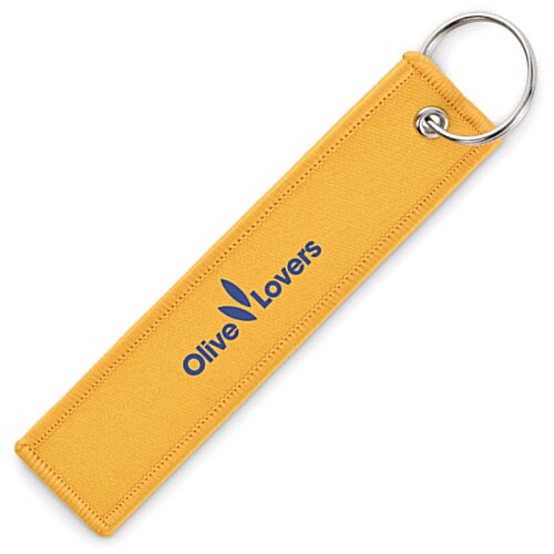 Additional Image 1 - a yellow key chain with a logo