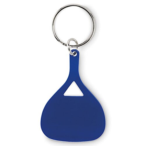 Additional Image 1 - a blue key chain with a ring