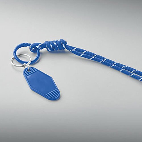 Additional Image 1 - a blue key chain with a tag