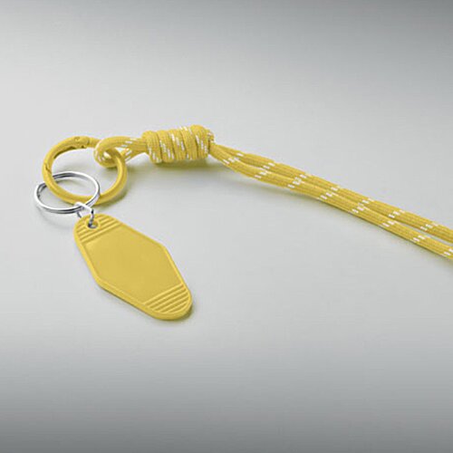 Additional Image 3 - a yellow key chain with a tag