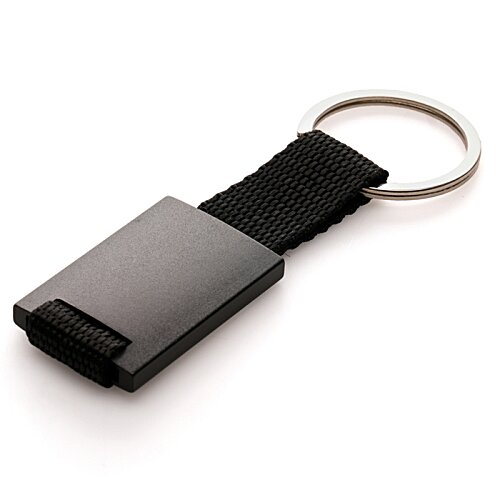 Additional Image 3 - a black key chain with a black strap