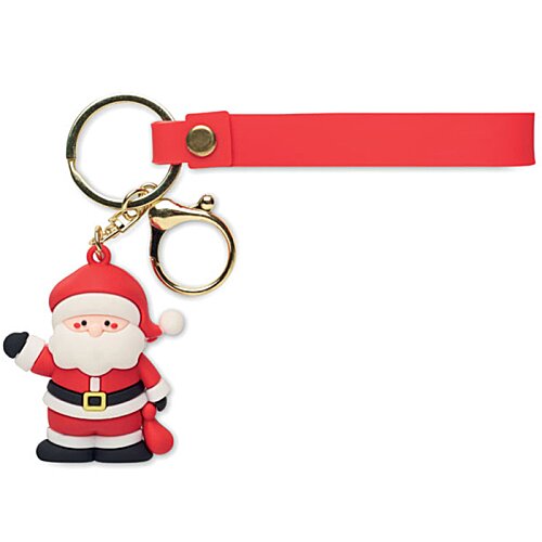 Additional Image 1 - a key chain with a santa claus figure