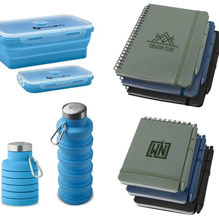 collage of imprinted new promotional products