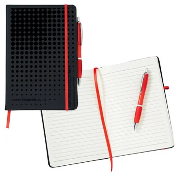 Noir A5 Notebook with Curvy Pen