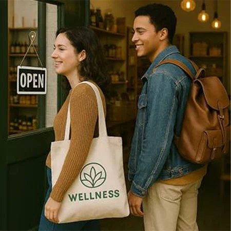 two customers walking into a store