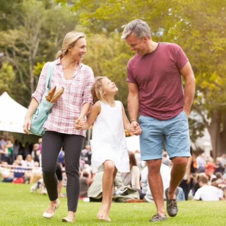 family at a festival.