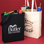 Promotional bags that includes reusable grocery totes