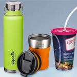 Promotional drinkware products that includes water bottles and travel mugs