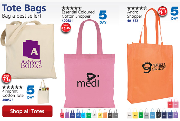 Essential Coloured Cotton Shopper - Printed