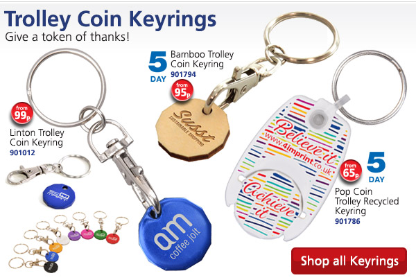 Bamboo Trolley Coin Keyring